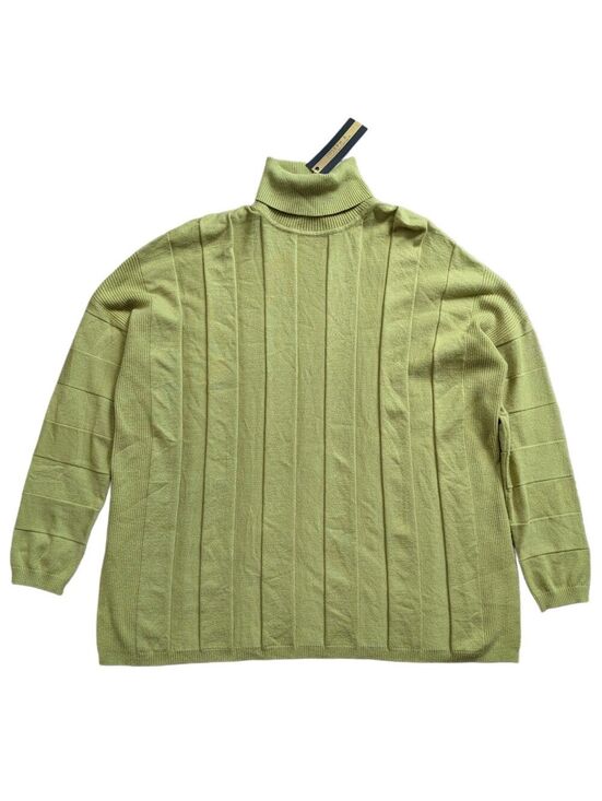 Joseph A Sweaters - Joseph A Womens Split Pea Light Green Rib Turtleneck Sweater NWT Size Medium